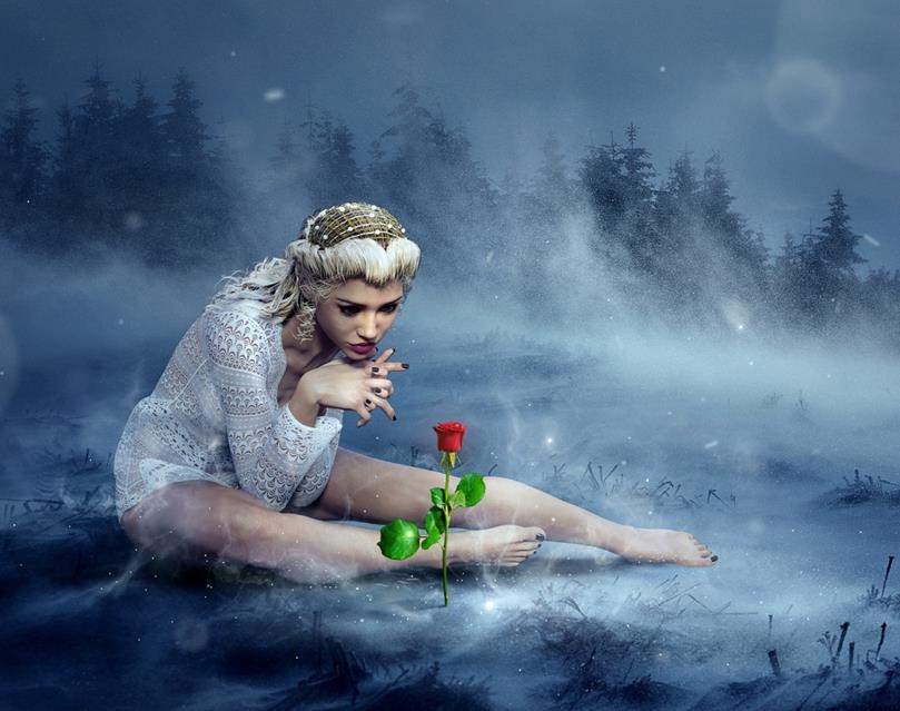 Woman With Flower jigsaw puzzle